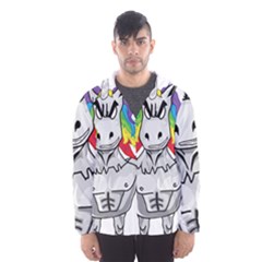 Angry Unicorn Hooded Wind Breaker (men) by KAllan