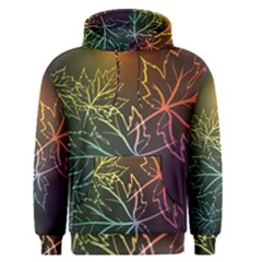 Beautiful Maple Leaf Neon Lights Leaves Marijuana Men s Pullover Hoodie by Mariart