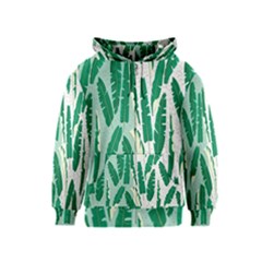 Banana Leaf Green Polka Dots Kids  Zipper Hoodie by Mariart