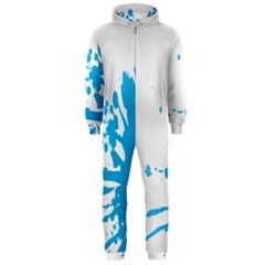 Blue Stain Spot Paint Hooded Jumpsuit (men)  by Mariart