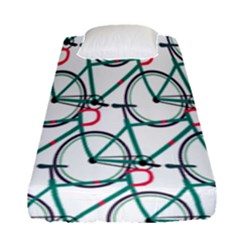 Bicycle Cycling Bike Green Sport Fitted Sheet (single Size) by Mariart