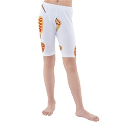 Hot Dog Buns Sate Sauce Bread Kids  Mid Length Swim Shorts by Mariart