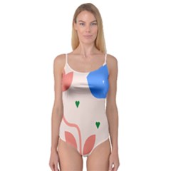 Lip Sexy Flower Tulip Heart Pink Red Blue Green Love Camisole Leotard  by Mariart