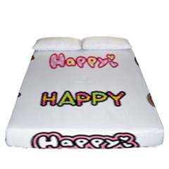 Lucky Happt Good Sign Star Fitted Sheet (king Size)