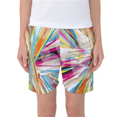 Illustration Material Collection Line Rainbow Polkadot Polka Women s Basketball Shorts by Mariart