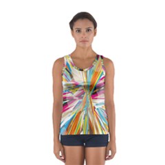 Illustration Material Collection Line Rainbow Polkadot Polka Women s Sport Tank Top  by Mariart