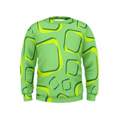 Shapes Green Lime Abstract Wallpaper Kids  Sweatshirt by Mariart