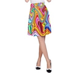 Rainbow Gnarls A-line Skirt by WolfepawFractals