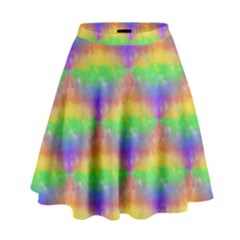 Painted Rainbow Pattern High Waist Skirt by Brini