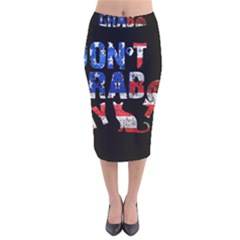 Dont Grab My Velvet Midi Pencil Skirt by Valentinaart