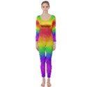 Striped Painted Rainbow Long Sleeve Catsuit View1