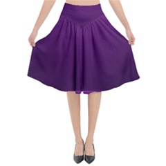 Board Purple Line Flared Midi Skirt by Mariart