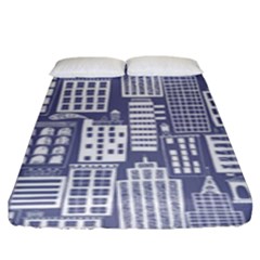 Building Citi Town Cityscape Fitted Sheet (king Size)