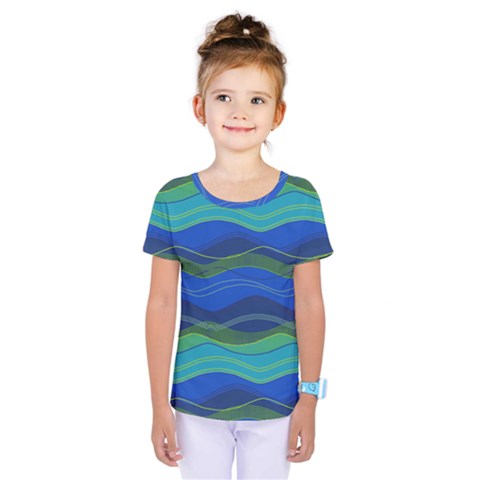 Geometric Line Wave Chevron Waves Novelty Kids  One Piece Tee by Mariart