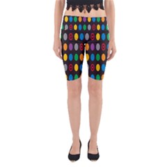 Polka Dots Rainbow Circle Yoga Cropped Leggings