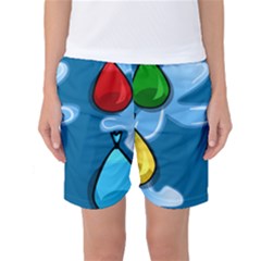 Water Balloon Blue Red Green Yellow Spot Women s Basketball Shorts by Mariart