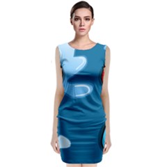 Water Balloon Blue Red Green Yellow Spot Sleeveless Velvet Midi Dress