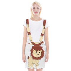 Happy Cartoon Baby Lion Braces Suspender Skirt by Catifornia