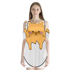 Yellow Cat Egg Shoulder Cutout Velvet  One Piece by Catifornia