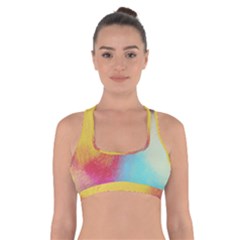 Textured Paint                        Cross Back Sports Bra by LalyLauraFLM