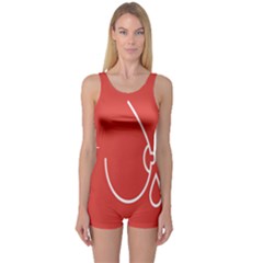 Caffeine And Breastfeeding Coffee Nursing Red Sign One Piece Boyleg Swimsuit by Mariart