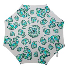 Brilliant Diamond Green Blue White Hook Handle Umbrellas (medium)