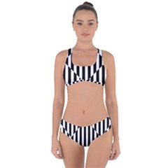 Optical Illusion Inverted Diamonds Criss Cross Bikini Set