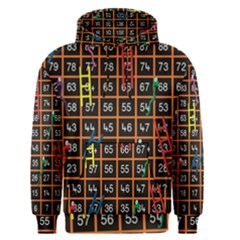 Snakes Ladders Game Plaid Number Men s Pullover Hoodie by Mariart