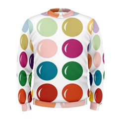 Brights Pastels Bubble Balloon Color Rainbow Men s Sweatshirt by Mariart