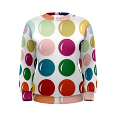 Brights Pastels Bubble Balloon Color Rainbow Women s Sweatshirt by Mariart