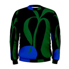 Flower Green Blue Polka Dots Men s Sweatshirt by Mariart