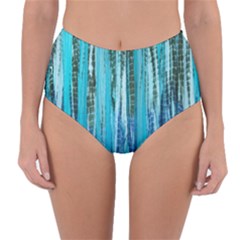 Line Tie Dye Green Kaleidoscope Opaque Color Reversible High-waist Bikini Bottoms by Mariart