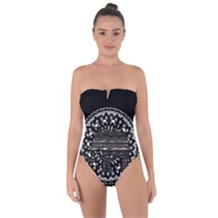 Ornate Mandala Elephant  Tie Back One Piece Swimsuit by Valentinaart