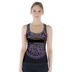 Ornate Mandala Elephant  Racer Back Sports Top by Valentinaart