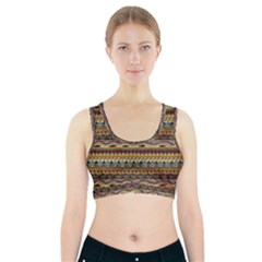 Aztec Pattern Sports Bra With Pocket