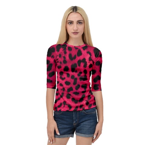 Leopard Skin Quarter Sleeve Tee by BangZart