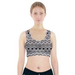 Aztec Design  Pattern Sports Bra With Pocket