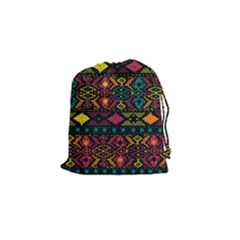 Bohemian Patterns Tribal Drawstring Pouches (small)  by BangZart