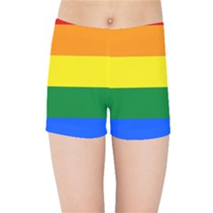 Pride Rainbow Flag Kids Sports Shorts by Valentinaart