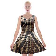 Snake Skin O Lay Velvet Skater Dress