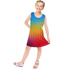 Blurred Color Pixels Kids  Tunic Dress by BangZart