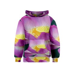 Pink Lotus Flower Kids  Pullover Hoodie by BangZart