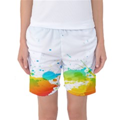 Colorful Abstract Women s Basketball Shorts by BangZart