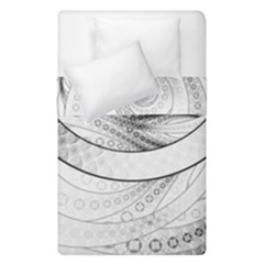 Enso, A Perfect Black And White Zen Fractal Circle Duvet Cover Double Side (single Size) by jayaprime