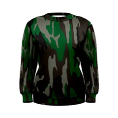 Army Green Camouflage Women s Sweatshirt by BangZart