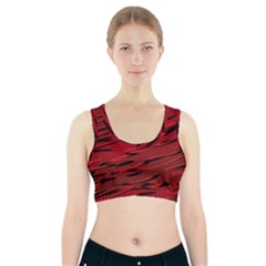 Alien Sine Pattern Sports Bra With Pocket