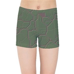 Alien Wires Texture Kids Sports Shorts