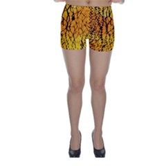 Yellow Chevron Zigzag Pattern Skinny Shorts by BangZart