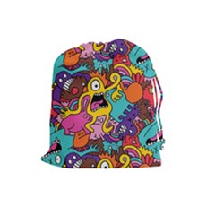 Monster Patterns Drawstring Pouches (large)  by BangZart