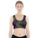 Grunge Rose Background Pattern Sports Bra With Pocket View1